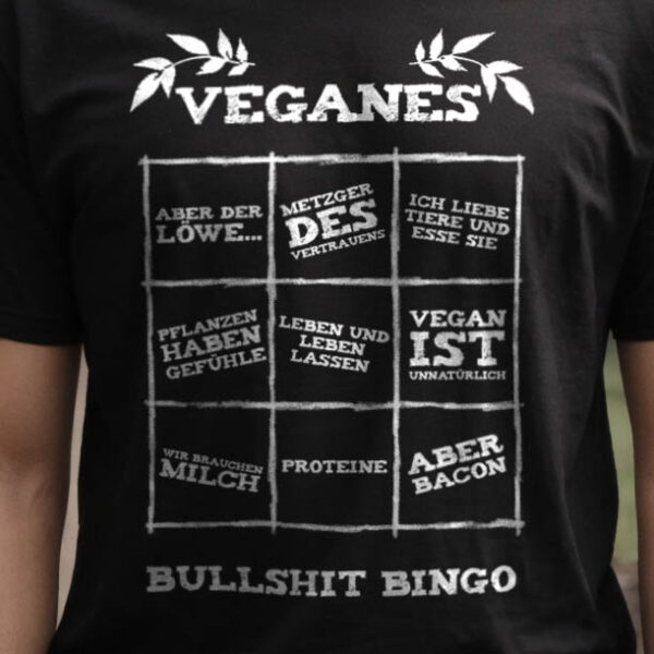 t-shirt: Veganes Bullshit Bingo (Bio)