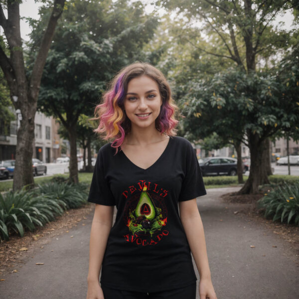 t-shirt: Devil’s Avocado V-Neck (Recycled)