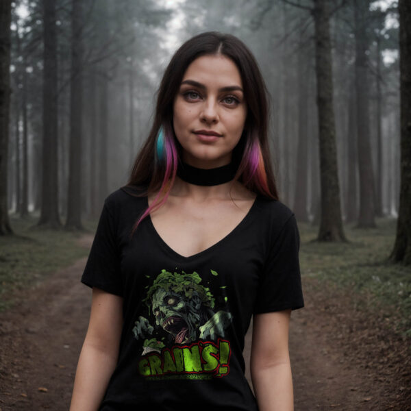t-shirt: Grains! – Vegan Zombie Avocalypse V-Neck (Recycled)