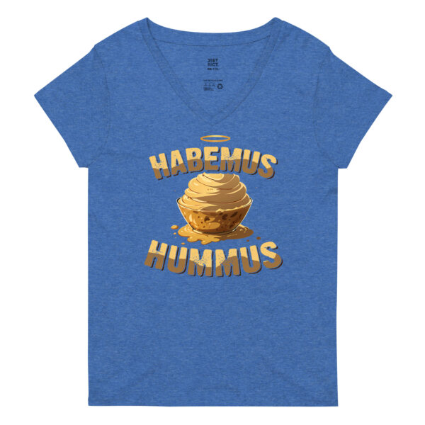 t-shirt: Habemus Hummus V-Neck (Recycled)