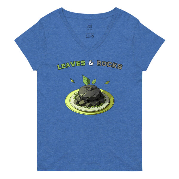 t-shirt: Leaves & Rocks V-Neck (Recycled)