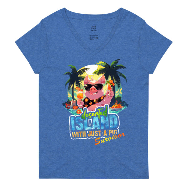 t-shirt: Deserted Island V-Neck (Recycled)