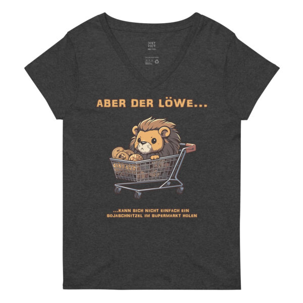 t-shirt: Aber der Löwe… V-Neck (Recycled)