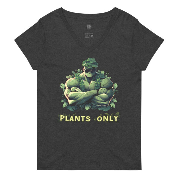 t-shirt: Plants Only V-Neck (Recycled)