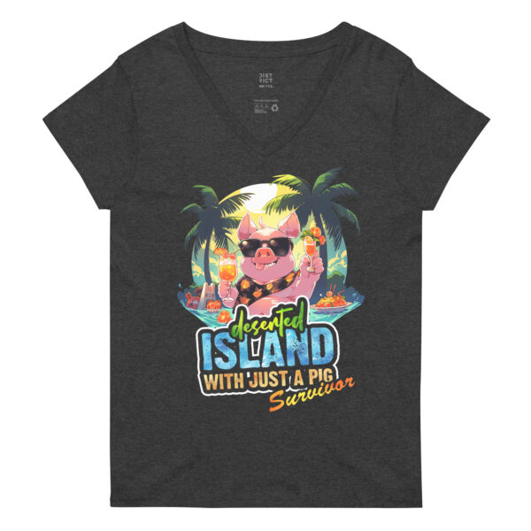 t-shirt: Deserted Island V-Neck (Recycled)