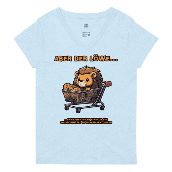 t-shirt: Aber der Löwe… V-Neck (Recycled)