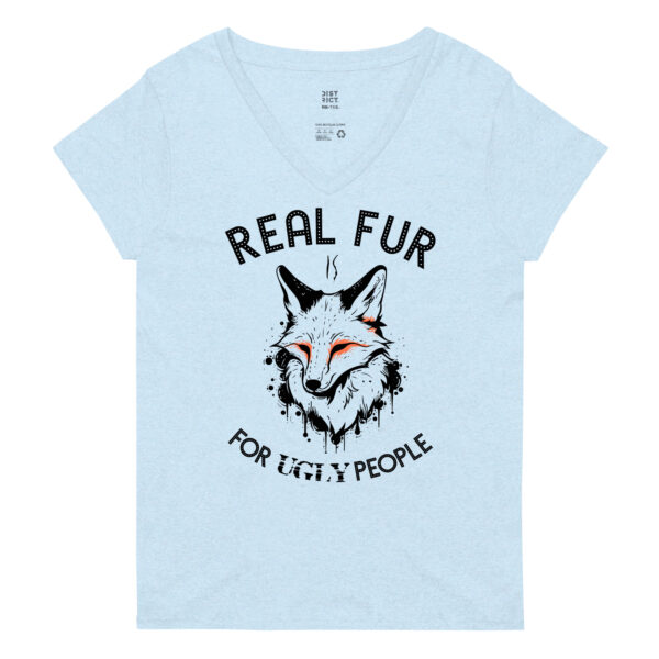 t-shirt: Real Fur V-Neck (Recycled)