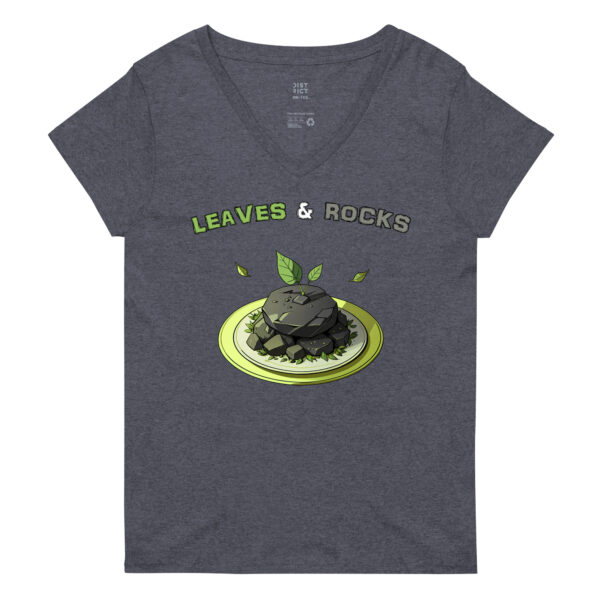 t-shirt: Leaves & Rocks V-Neck (Recycled)