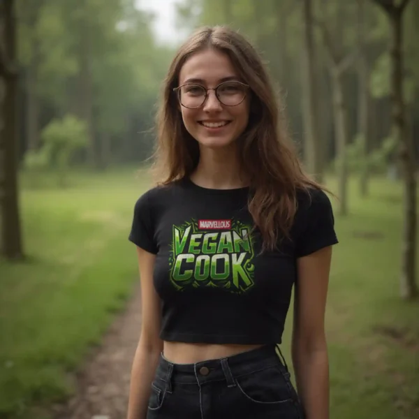 Marvellous Vegan Cook Crop-Top – Bild 2