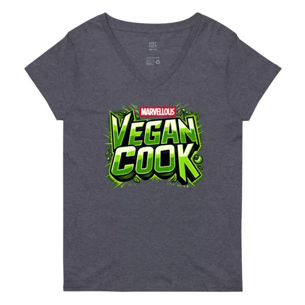 t-shirt: Marvellous Vegan Cook V-Neck (Recycled)