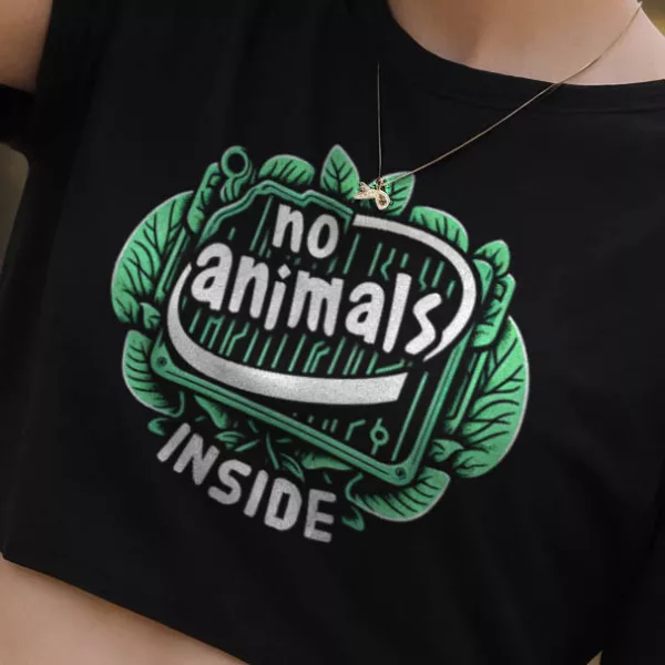 hoodie: No Animals Inside Crop-Top