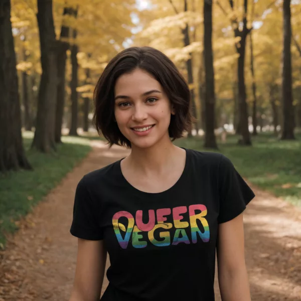 t-shirt: Queer Vegan 2.0