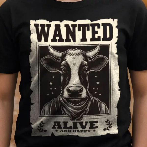t-shirt: Wanted Cow (Bio Kids)
