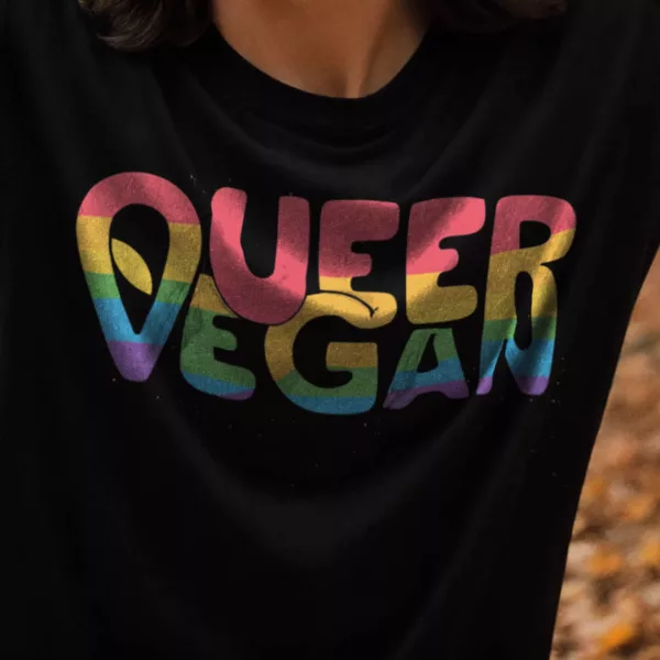 t-shirt: Queer Vegan 2.0