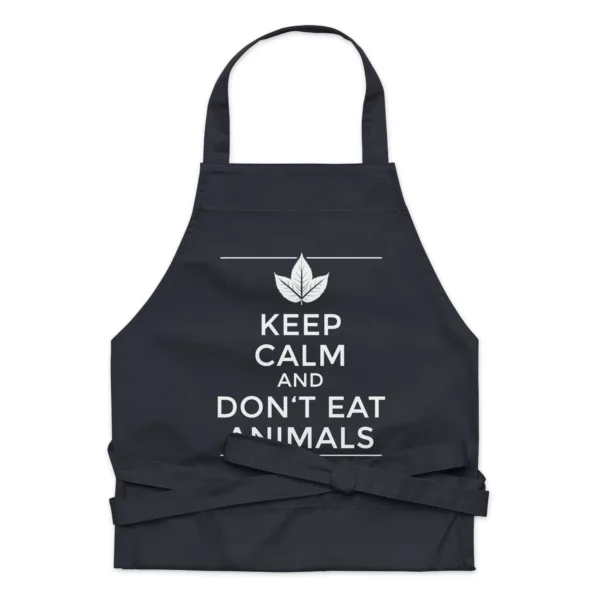 t-shirt: Keep Calm and Don't Eat Animals Grillschürze (Bio)