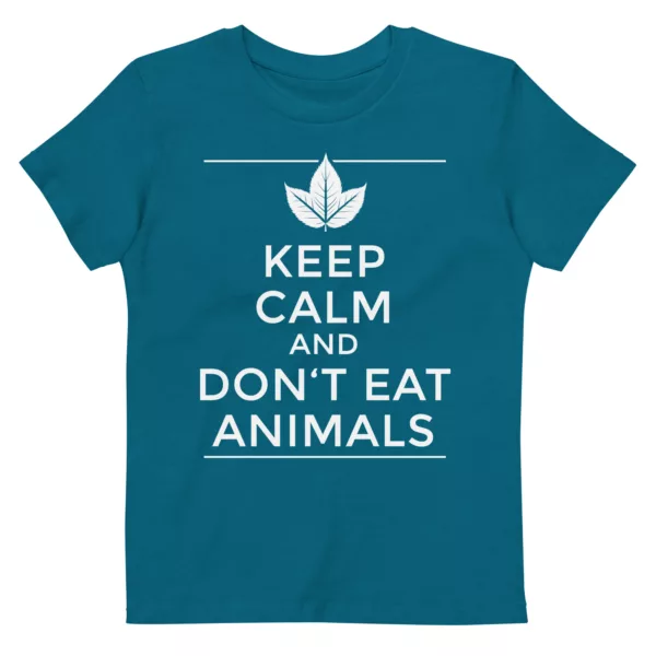 t-shirt: Keep Calm and Don't Eat Animals (Bio Kids)