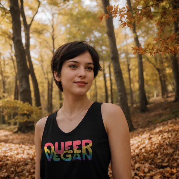 t-shirt: Queer Vegan 2.0 Tank-Top