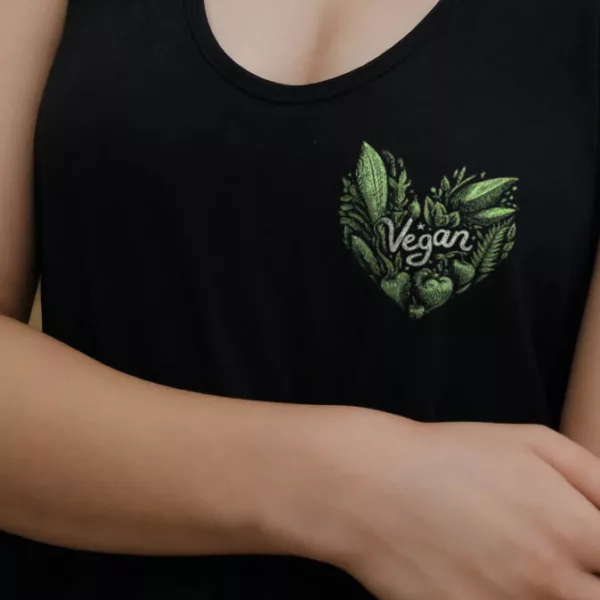 crop-top: Vegan Heart Tank-Top