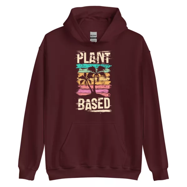 crop-top: Plant-Based Sunset Beach Hoodie