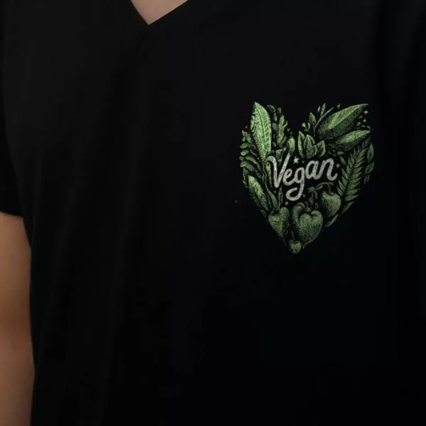 t-shirt: Vegan Heart V-Neck