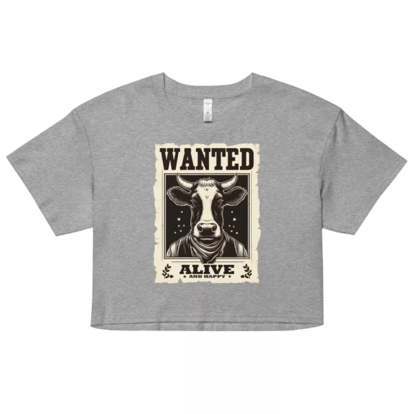 crop-top: Wanted Cow Crop-Top