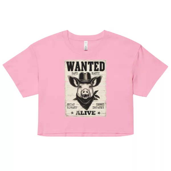 t-shirt: Wanted Pig Crop-Top