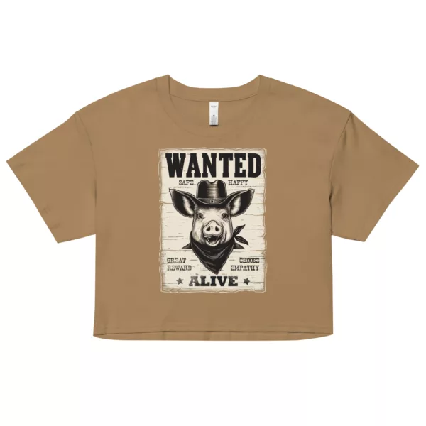 t-shirt: Wanted Pig Crop-Top