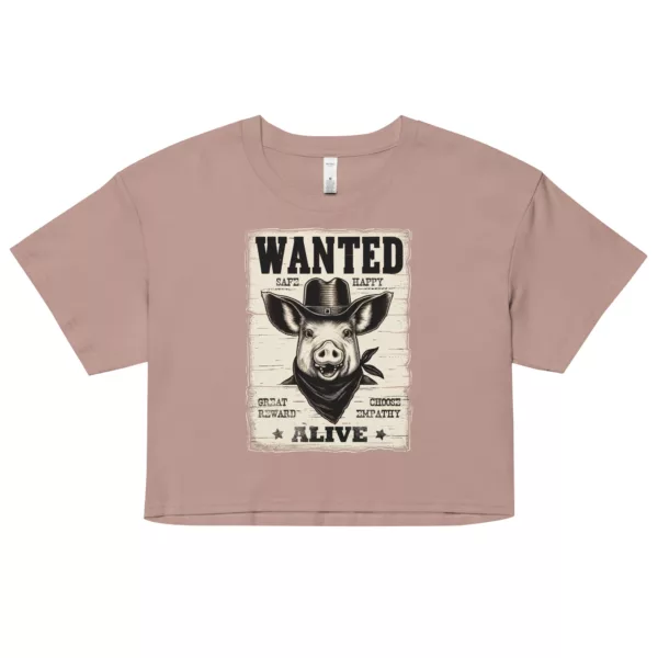 t-shirt: Wanted Pig Crop-Top