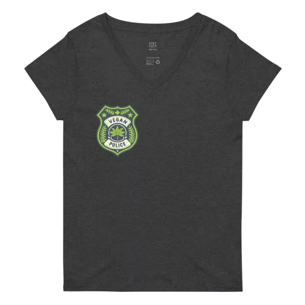 t-shirt: Vegan Police V-Neck (Recycled)
