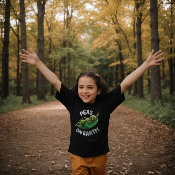 kinder t-shirt: Peas on Earth (Bio Kids)