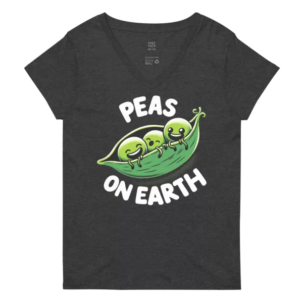 recycletes: Peas on Earth V-Neck (Recycled)