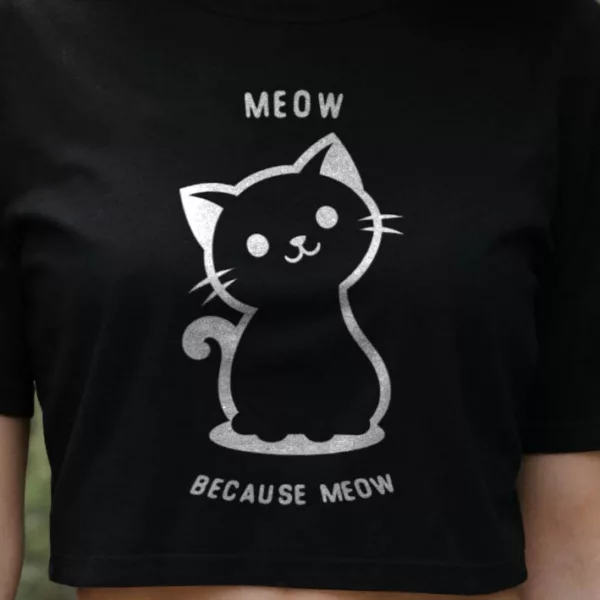 hoodie: Meow Crop-Top