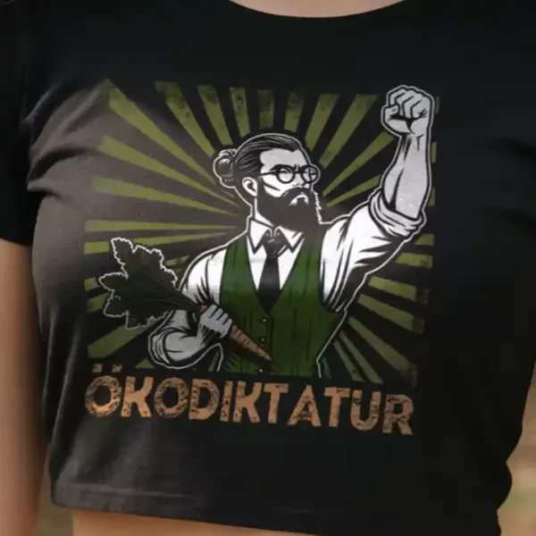 t-shirt: Ökodiktatur Crop-Top