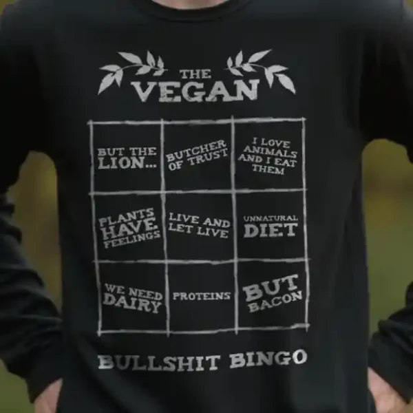 longsleeve: Vegan Bullshit Bingo Longsleeve