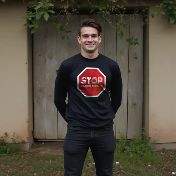 crop-top: Stop Eating Animals Longsleeve