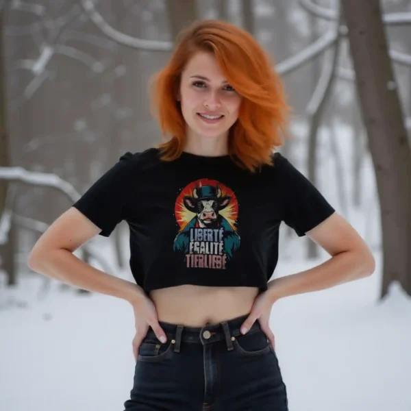 Liberté Égalite Tierliebé Crop-Top – Bild 2