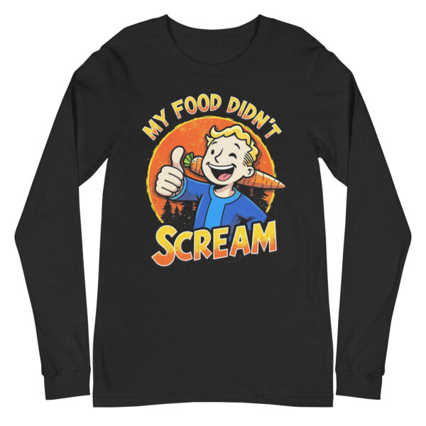 My Food didn't Scream Longsleeve – Bild 3