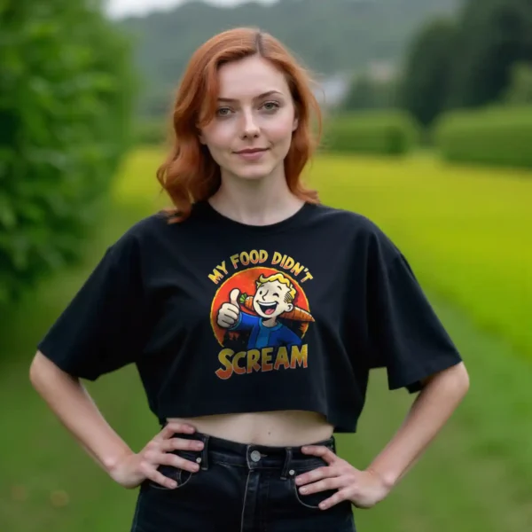 My Food didn't Scream Crop-Top – Bild 2