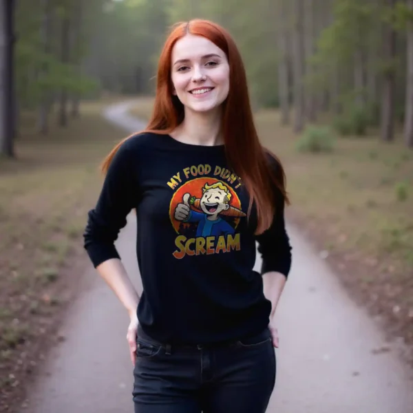 My Food didn't Scream Longsleeve – Bild 2