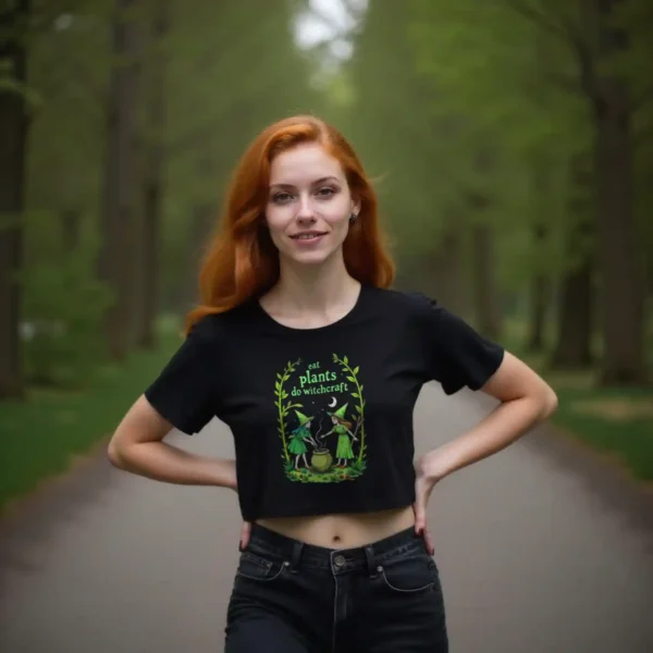 Eat Plants Do Witchcraft Crop-Top – Bild 2