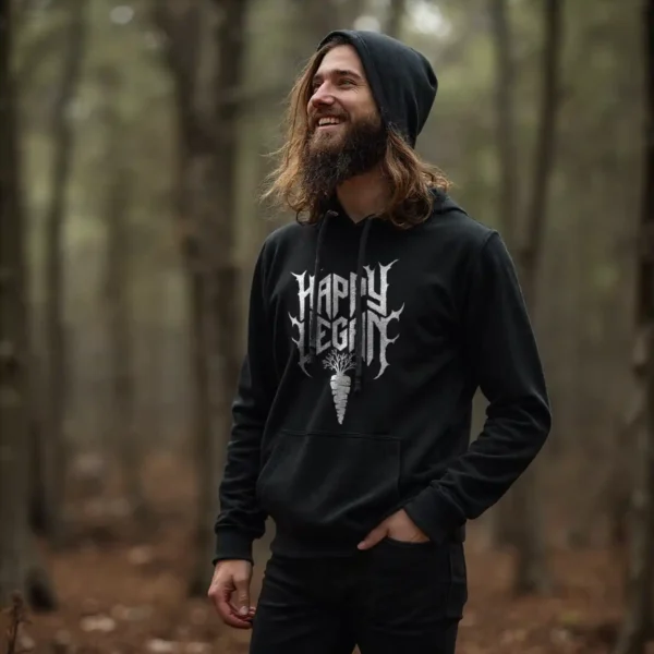 Happy Vegan Hoodie – Bild 2