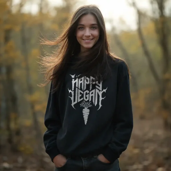 Happy Vegan Longsleeve – Bild 2