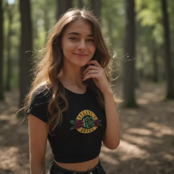 Vegans n Roses Crop-Top – Bild 2