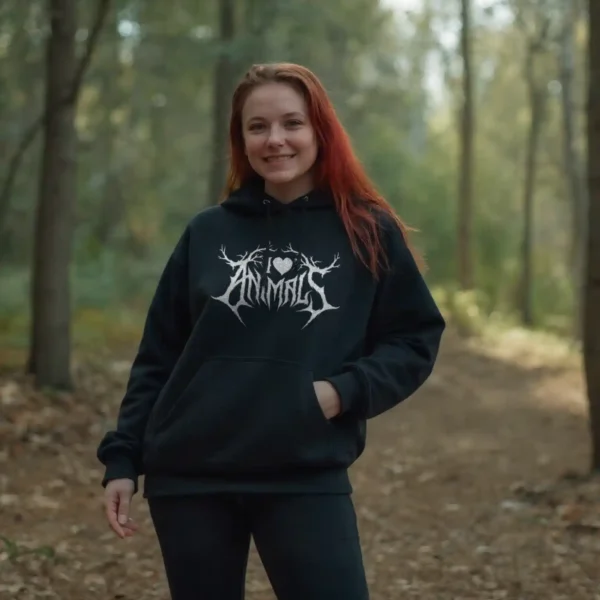 Black Metal Animal Love Hoodie – Bild 2