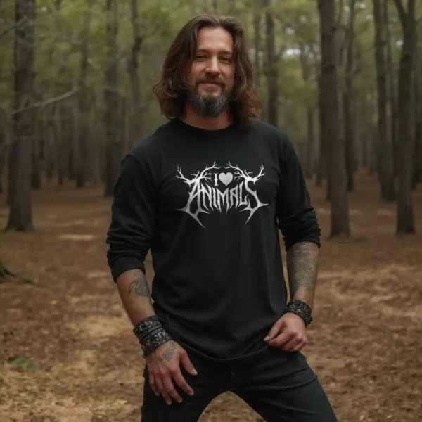 Black Metal Animal Love Longsleeve – Bild 2