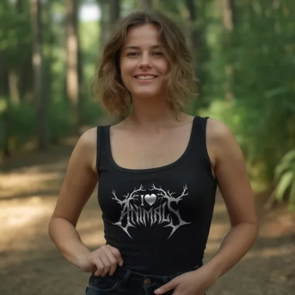 Black Metal Animal Love Tank-Top – Bild 2