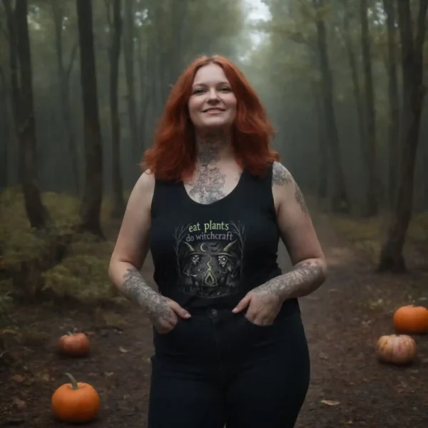 Eat Plants Do Witchcraft (Halloween) Tank-Top – Bild 2