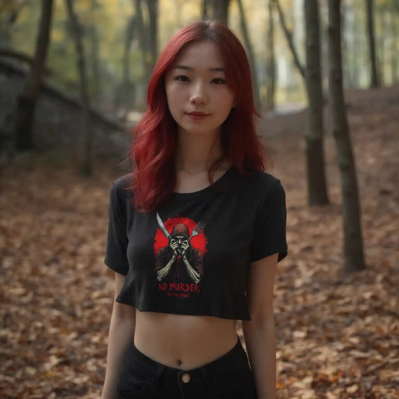 No Murder for my Meal Crop-Top 16 No Murder for my Meal Crop-Top – Bild 2