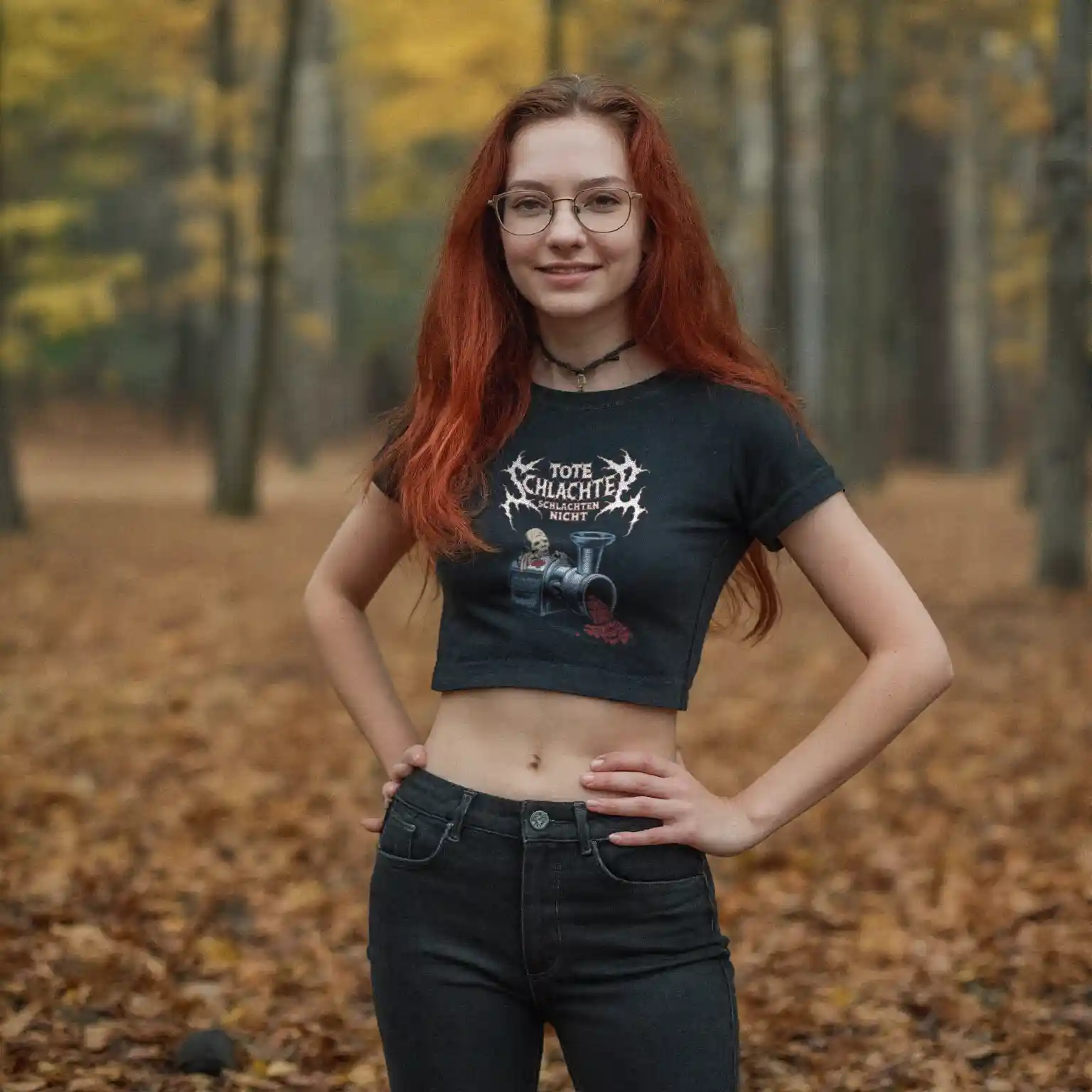 Tote Schlachter Schlachten Nicht Crop-Top 2 Tote Schlachter Schlachten Nicht Crop-Top – Bild 2