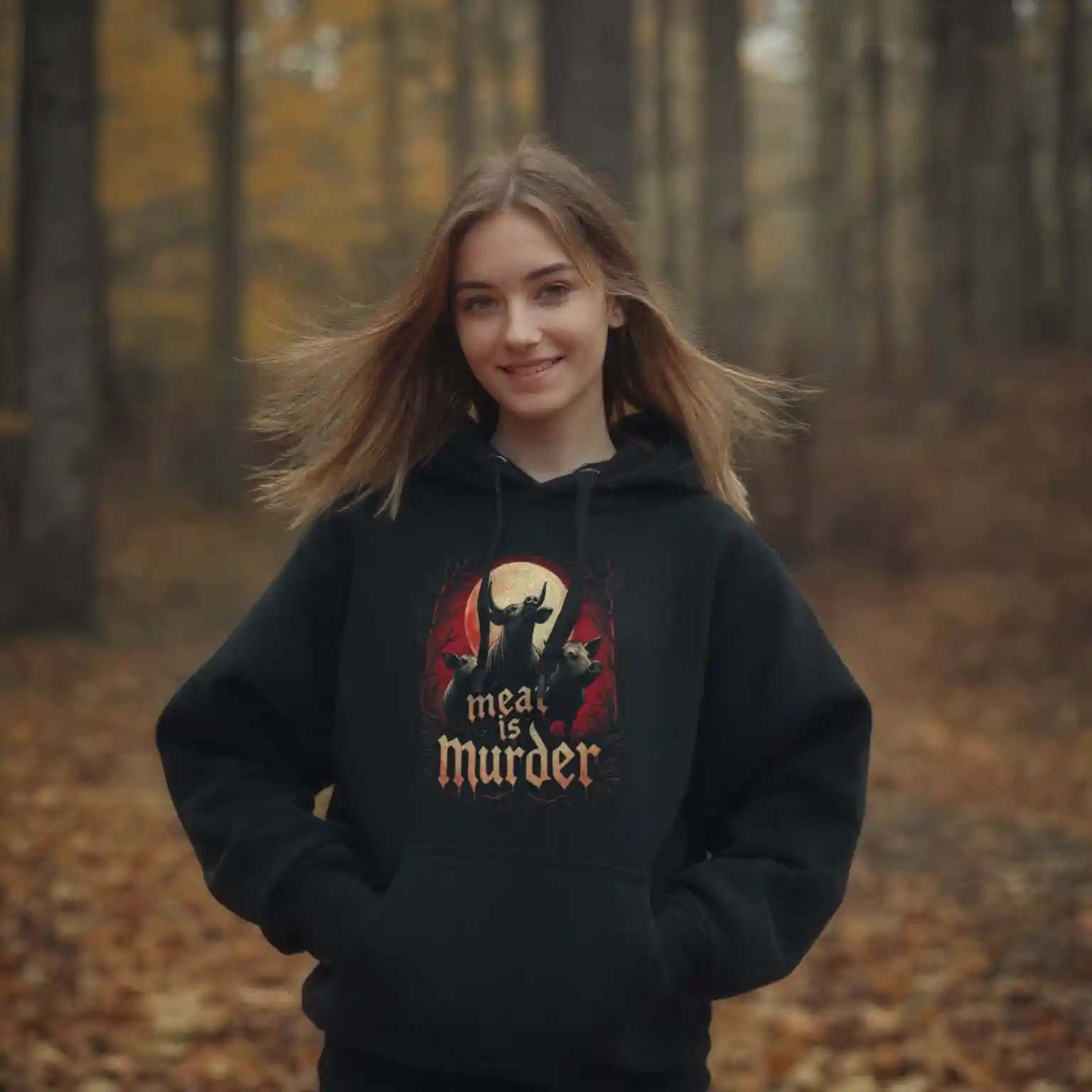 Meat is Murder Hoodie 7 Meat is Murder Hoodie – Bild 2